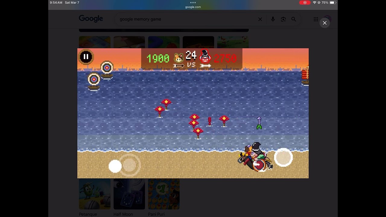 Beating the Archery Champion in Champion Island Google Doodle!