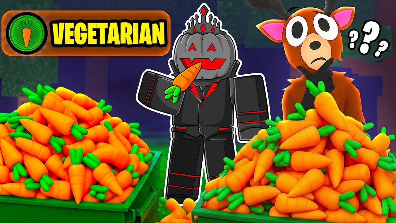Я пережил 99 ночей в лесу БЕЗ МЯСА (roblox)...