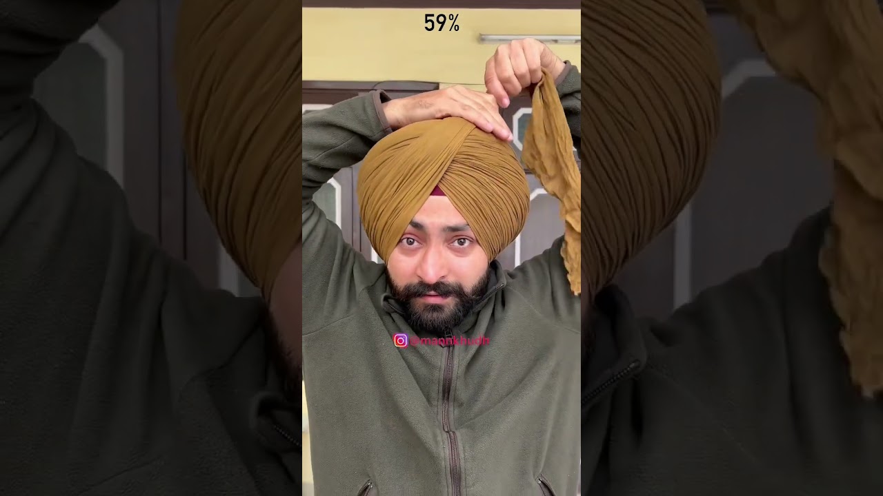 Last Ladh Turban Tutorial | Wattan Wali Pagg | Punjabi Sikh Style Bir Mann #shorts #short