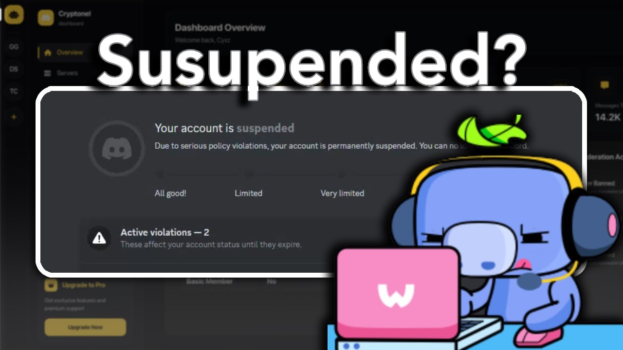 Исправление проблемы с приостановкой работы Discord (ваша учетная запись *приостановлена*)