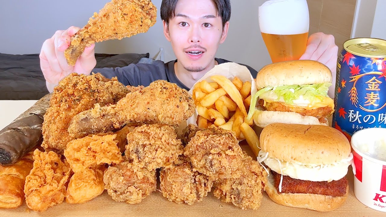 ASMR ケンタッキー🐓にんにく醤油チキン🍗KFC EATING SOUNDS | 咀嚼音 | MUKBANG | 먹방