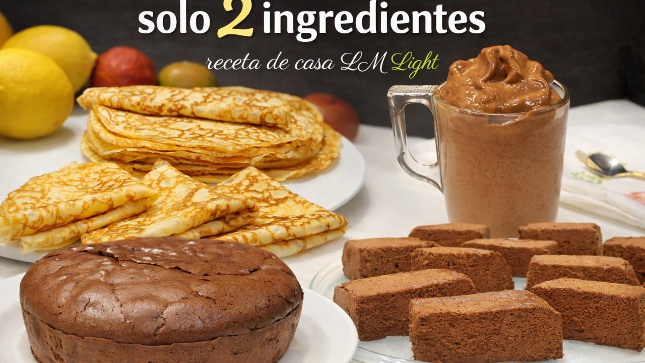 2 INGREDIENTES NADA MAS PARA ESTE PASTEL Y MUCHO MAS