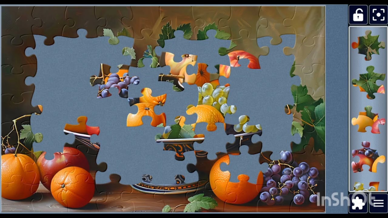*Fruit Bowl Jigsaw*#fruit #puzzle #art 🌿🍎🍊🍇@puzzlemaster1034