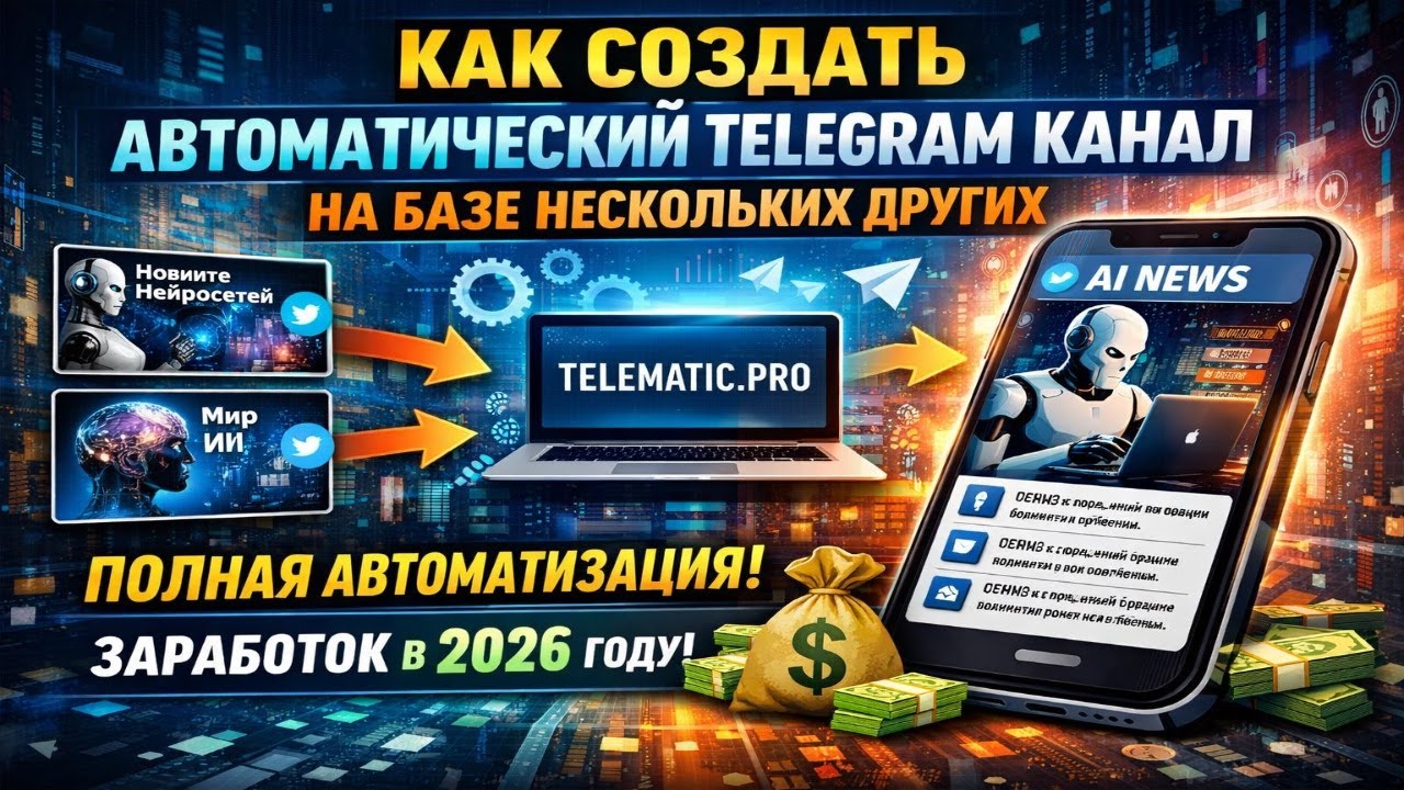 Как создать автоматический Телеграм канал на базе нескольких других?
