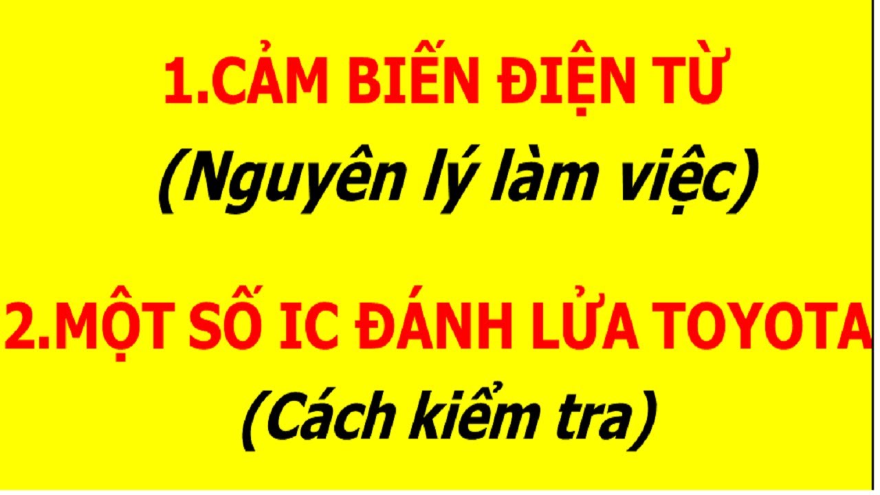CẢM BIẾN ĐIỆN TỪ  (nguyên lý làm việc)- MỘT SỐ IC ĐÁNH LỬA TOYOTA (Kiểm tra)| Automotive Repair Viet