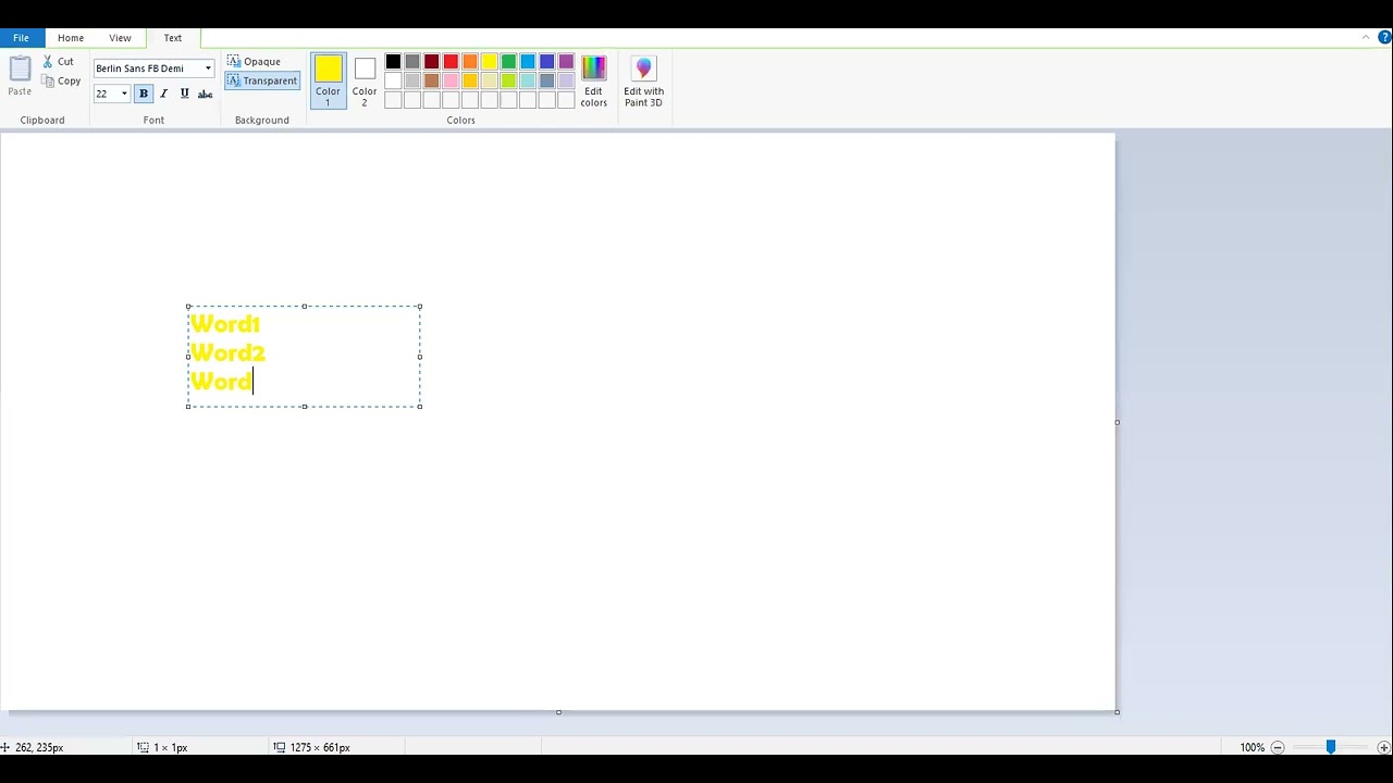 Как изменить цвет текста в Paint || Цвет шрифта в Paint || Советы по MS Paint