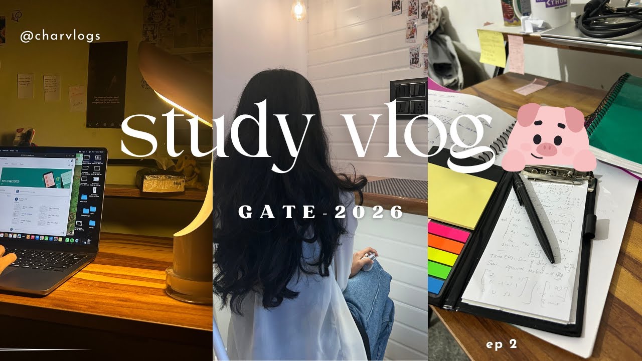 STUDY VLOG | GATE-2026,day routine, studying productive,motivation