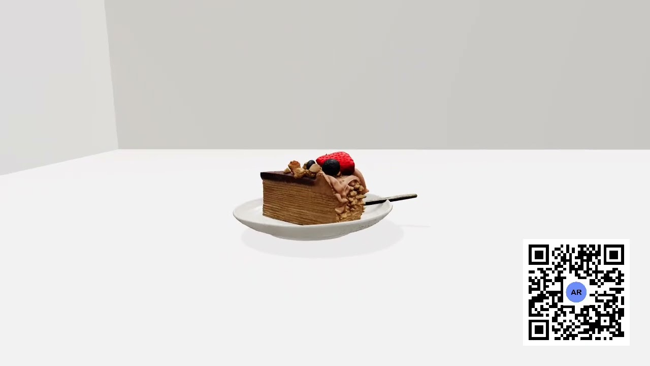 Create 3D Food Model Video Animations in MP4 with AR QR Code | ar-code.com