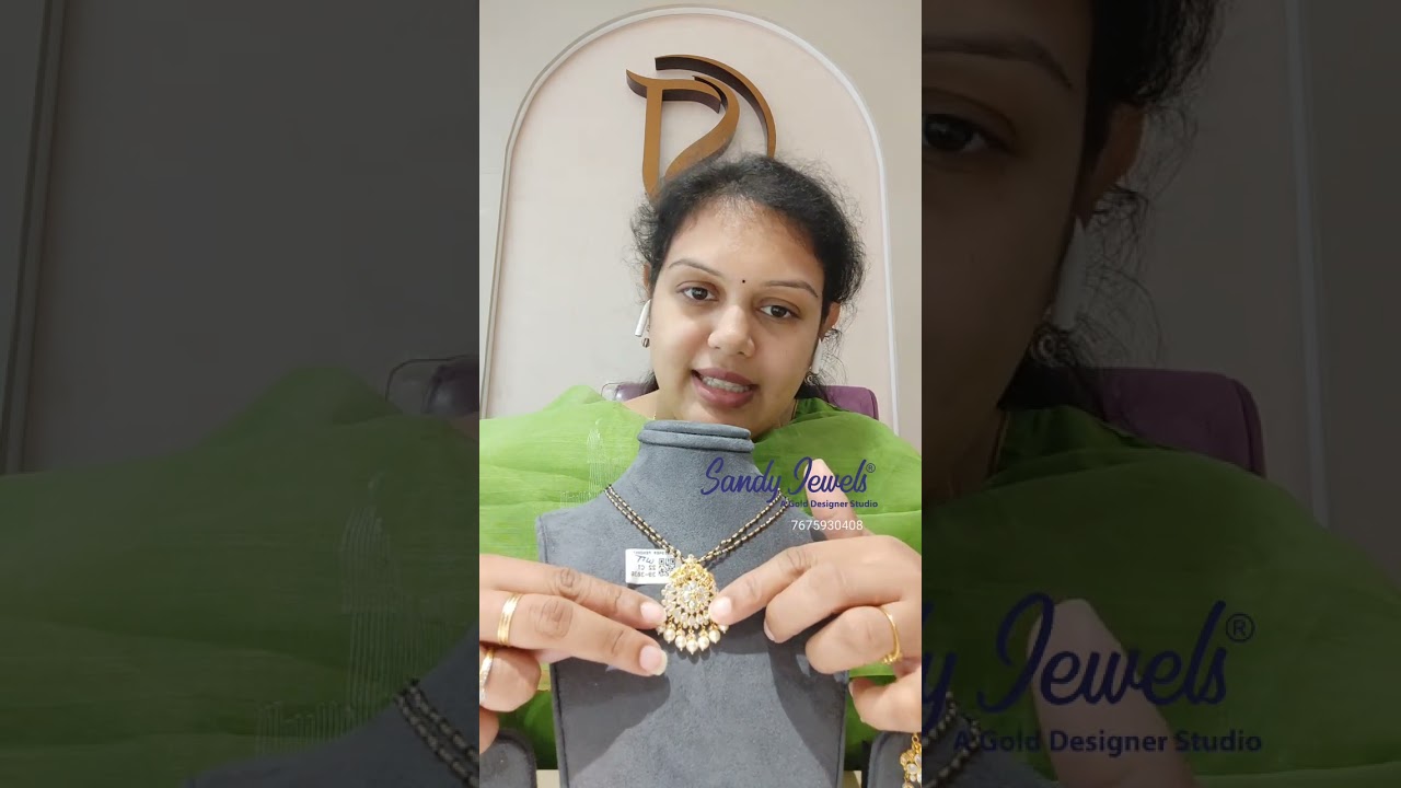 Pendant sets in lite wtg from SANDY JEWELS #gold#vijayawada#designer #jewellery#newstore 7675930408