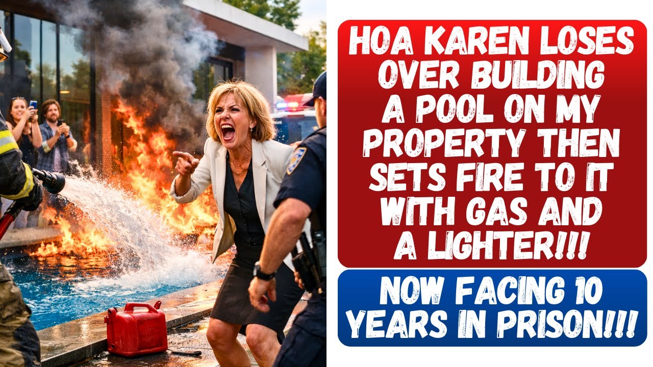 HOA KAREN FACES 10 YEARS AFTER SHE SET FIRE TO MY POOL WHEN SHE COULDN'T STOP ME FROM BUILDING IT!