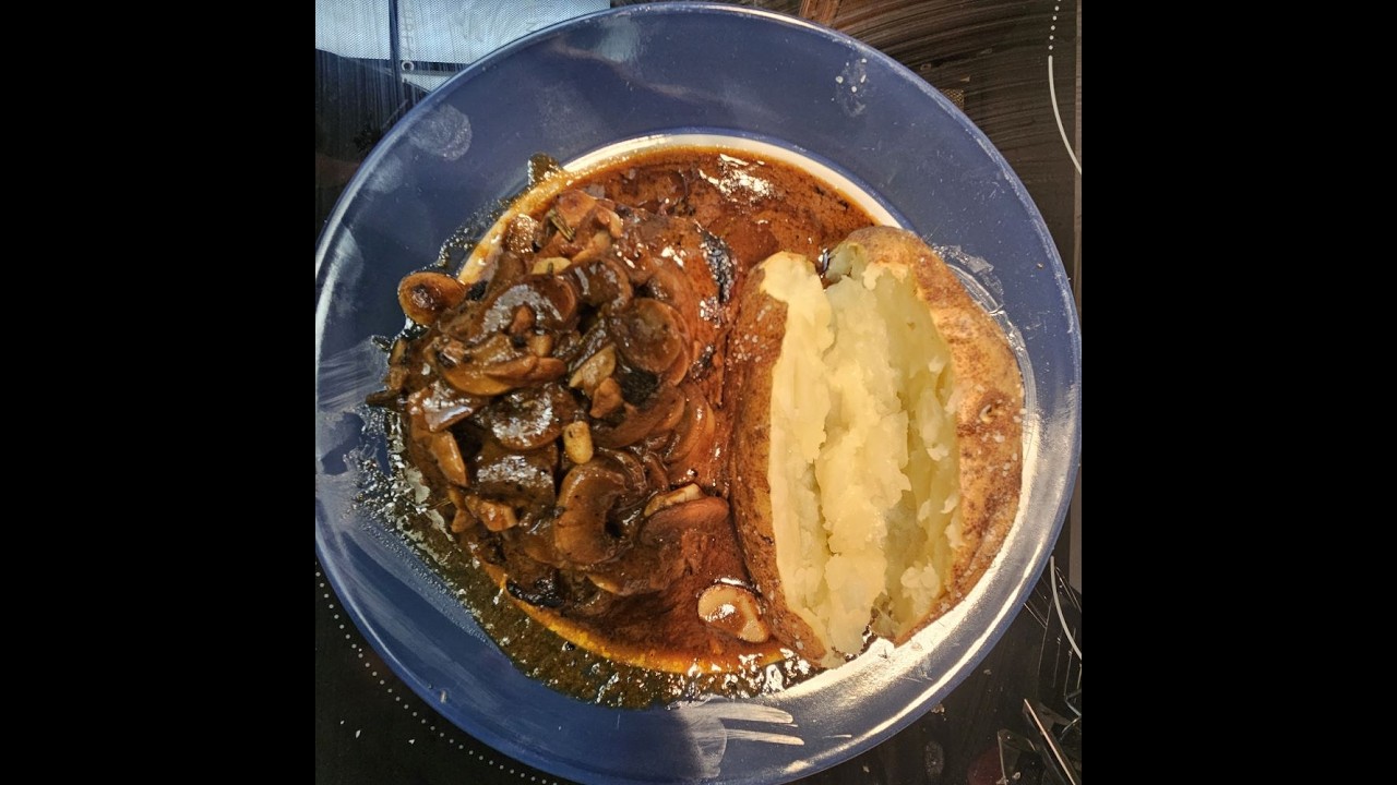 Butter basted filet mignon with a mushroom sauce.