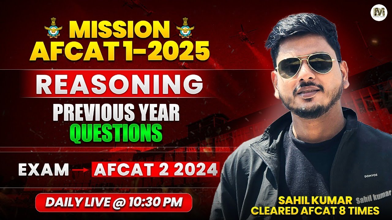 AFCAT Reasoning Previous Year Questions | Reasoning for AFCAT | Sahil Bhaiya