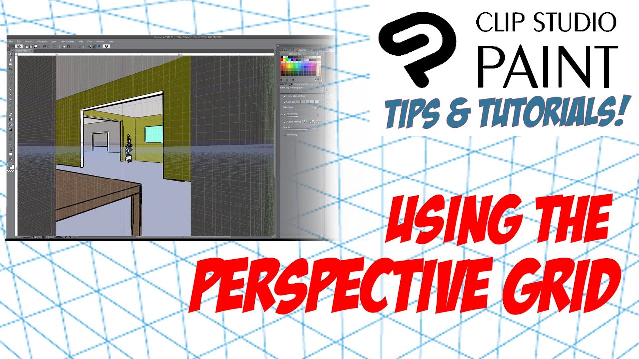 How to use the PERSPECTIVE RULER/GRID in CLIP STUDIO PAINT (EX/PRO)