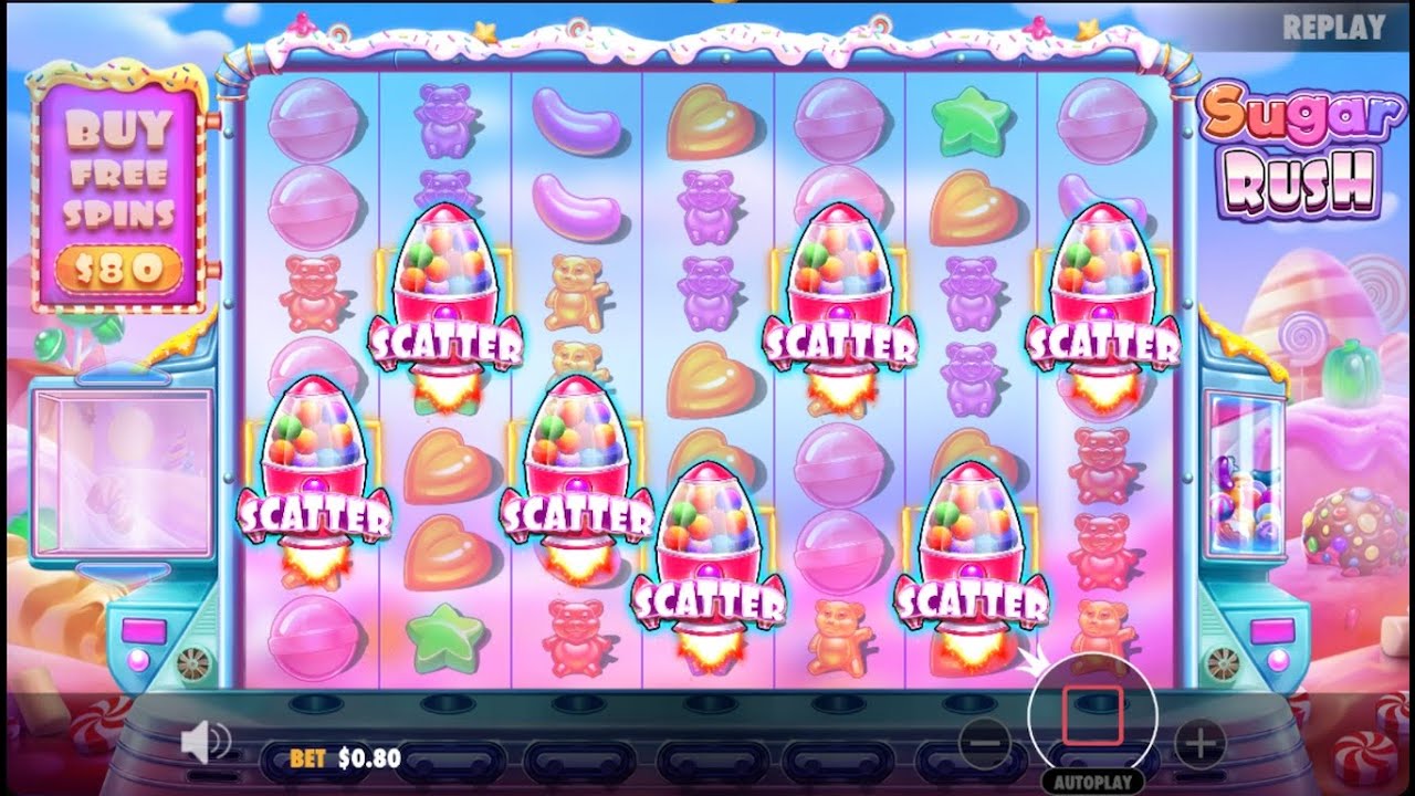7 SCATTER SUGAR RUSH PAYS HUGE!!!