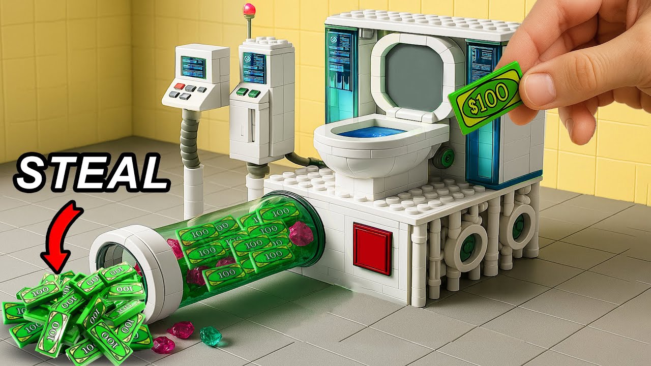 Secret LEGO Toilet System Transports Stolen Cash!