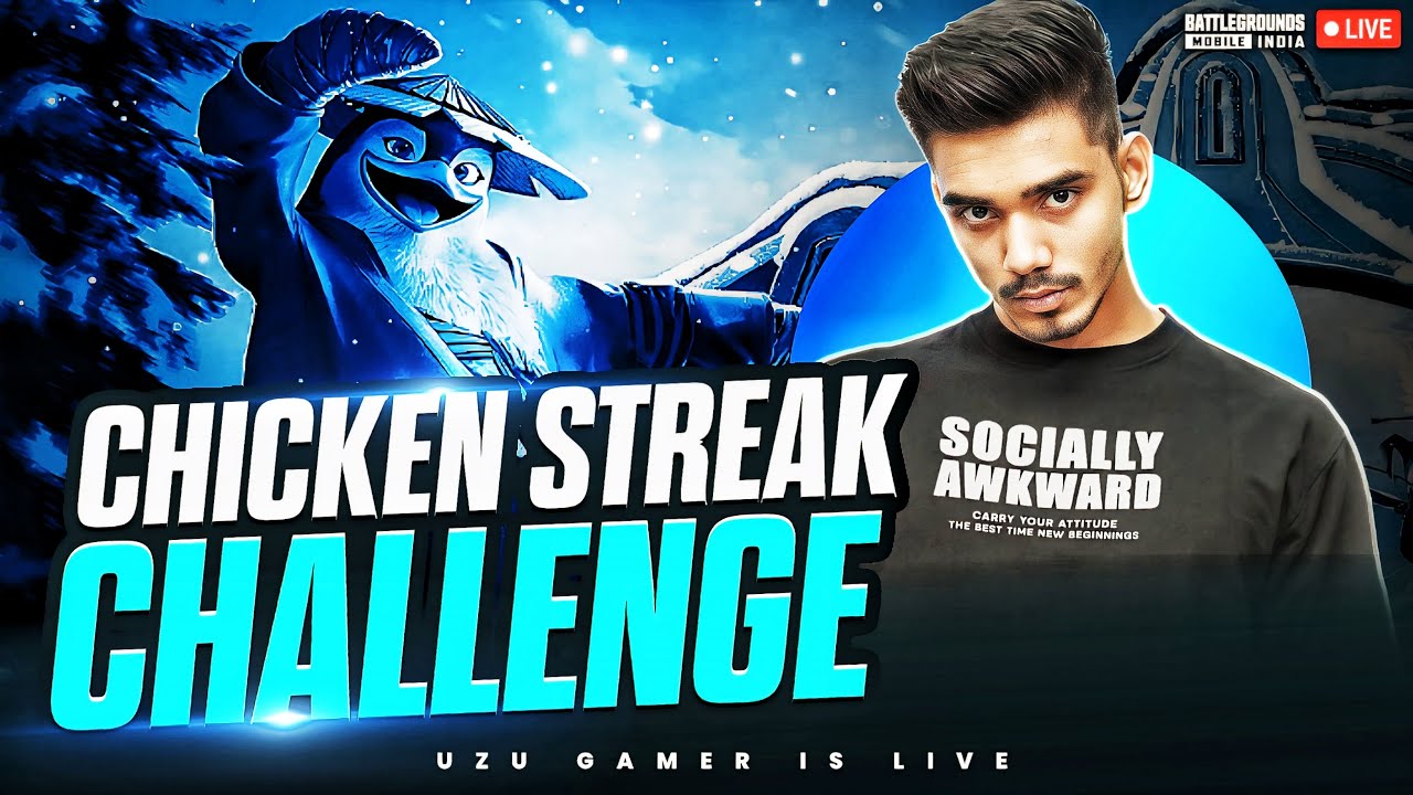 CHICKEN  STREAK  WITH SHER | CHALLENGE STREAM | BGMI LIVE | UZU GAMER