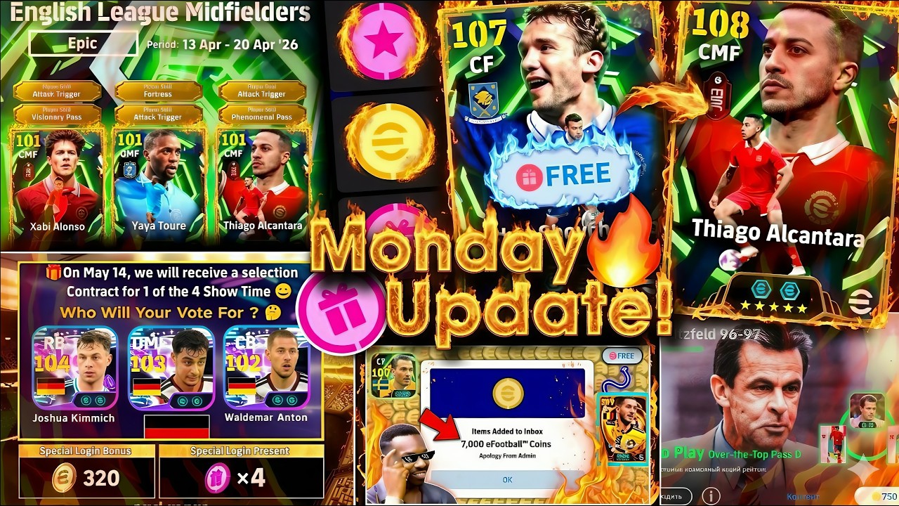 What Is Coming On Monday And Next Thursday In eFootball 2026 Mobile | Free Epic, Monday Update