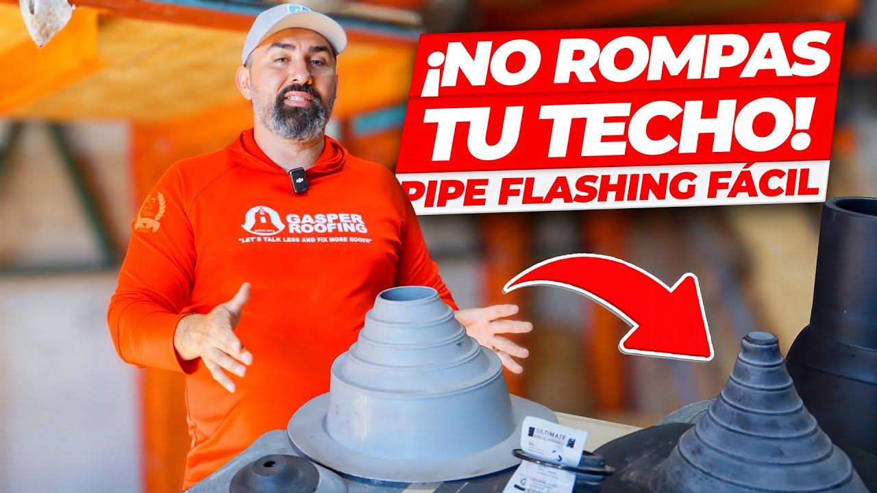 Como Instalar un Pipe Flashing Tapajuntas de tubería (Las Opciones Para Shingles y Techo Plano)
