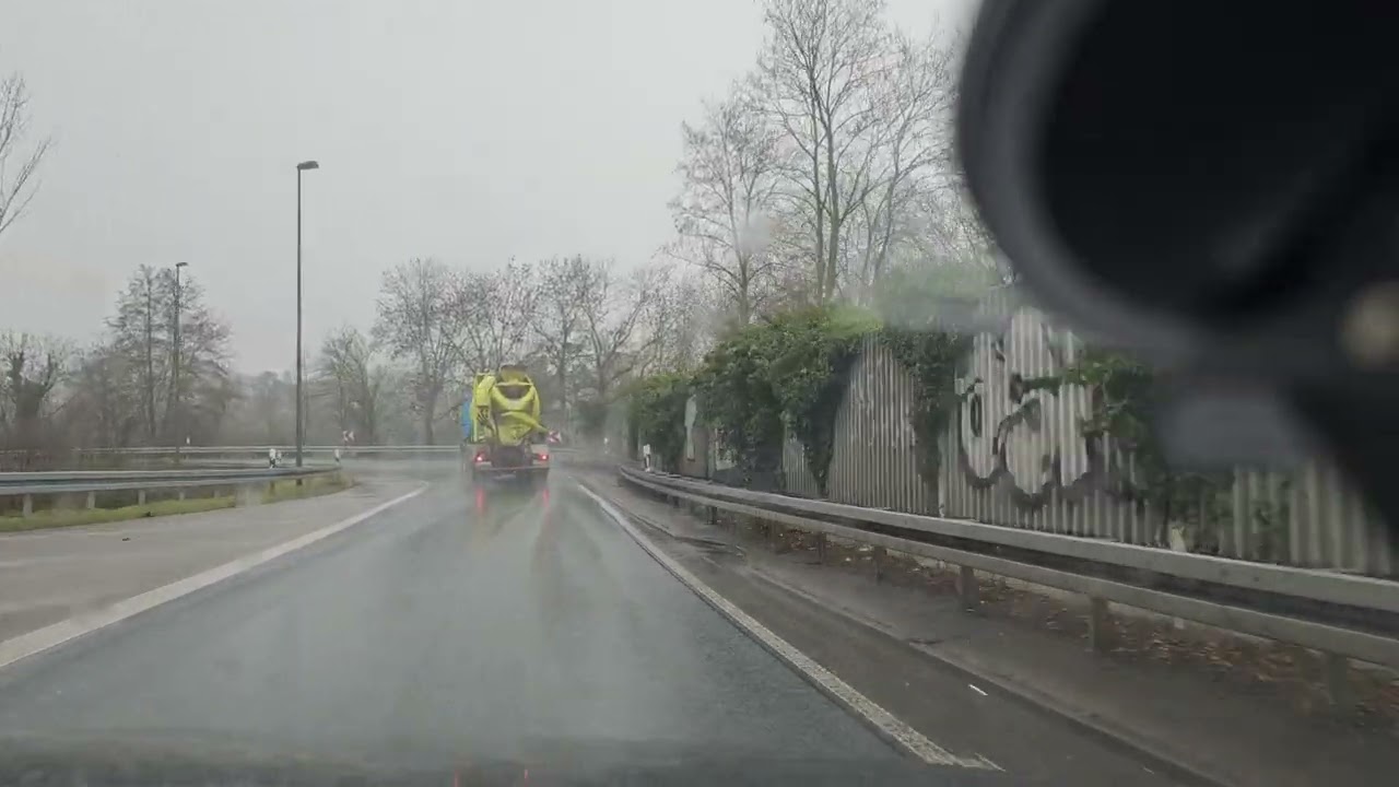 08.03.2023 von Steinbach nach Frankfurt am Main bei Schnee und Regen