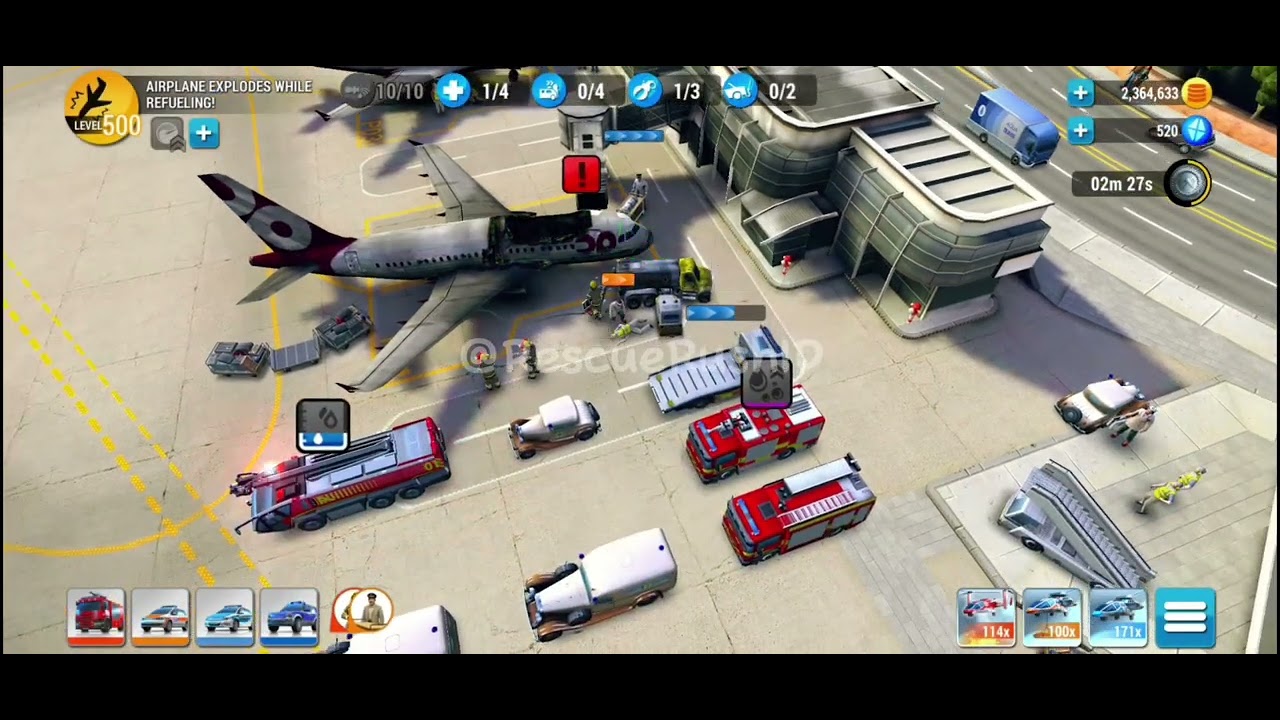 AIRPLANE EXPLODES WHILE REFUELING❗️LEVEL500❗️EMERGENCY HQ GAMEPLAY STRATEGY
