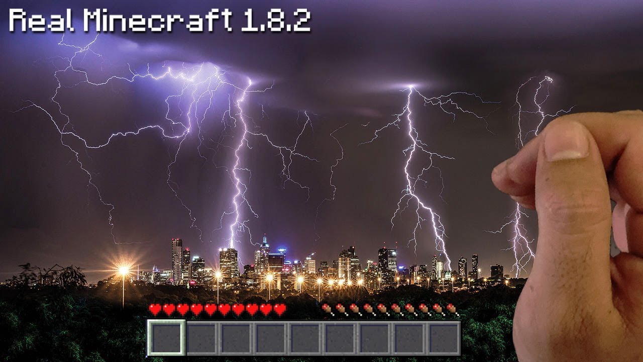 Real Life Minecraft - EPIC STORM WIND & RAIN