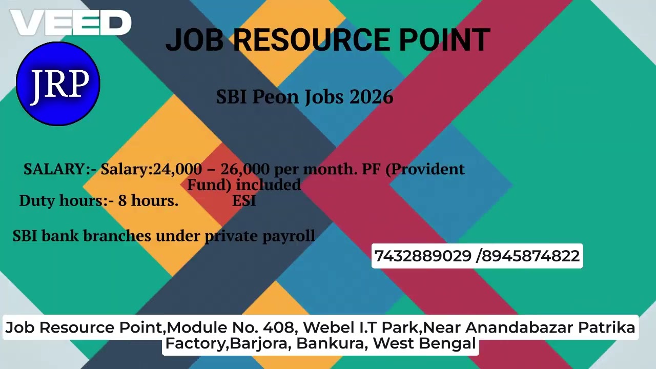 SBI Peon Jobs 2026 | Salary ₹26,000 | Private Payroll | Banking Jobs for Freshers | Apply Now