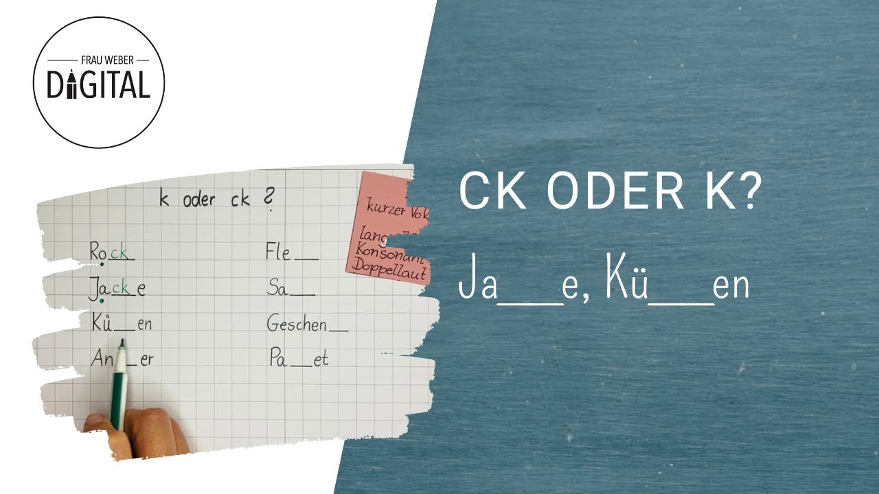 ck oder k - so lauten die Regeln