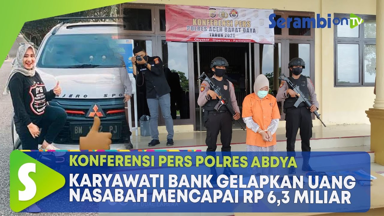 Konferensi Pers Polres Abdya Terkait Oknum Karyawati Bank Gelapkan Uang Nasabah Milyaran Rupiah