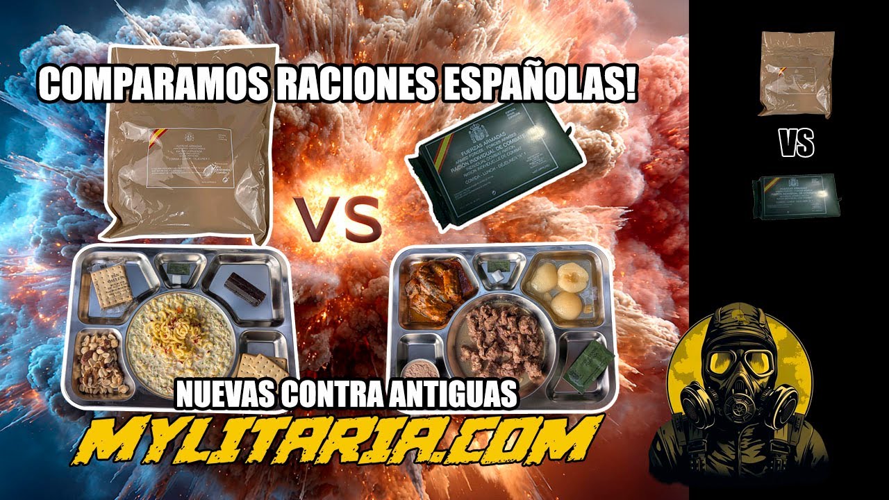 Comparación entre las raciones del ejercito español nuevas y las antiguas #raciones #survival #vs