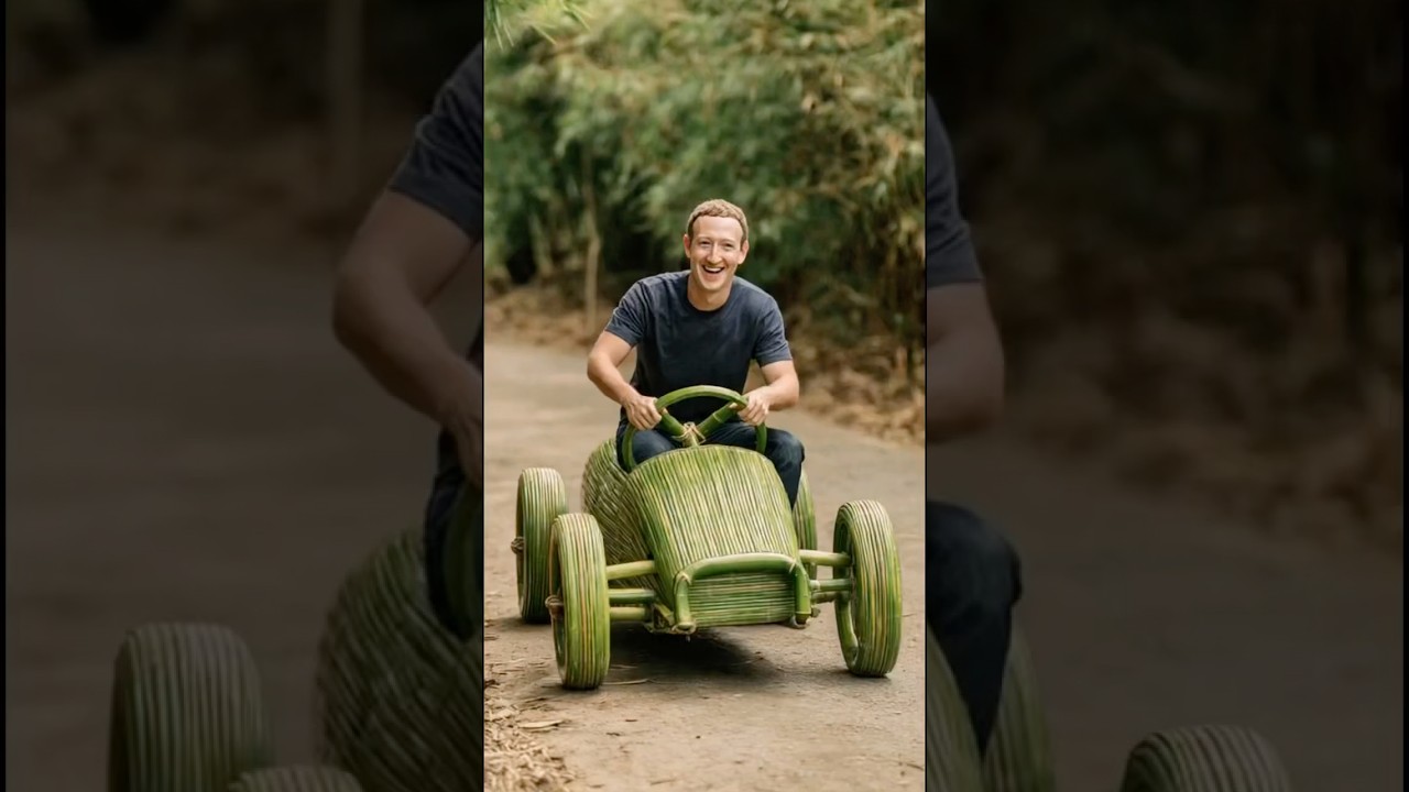 Mark Zuckerberg is very creative; he can make a car out of bamboo.