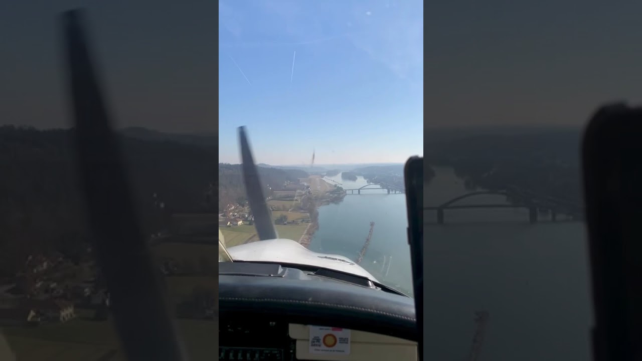 Approach and landing Vilshofen EDMV runway 12, February 2025 #aviation #landing #smallplane #flying