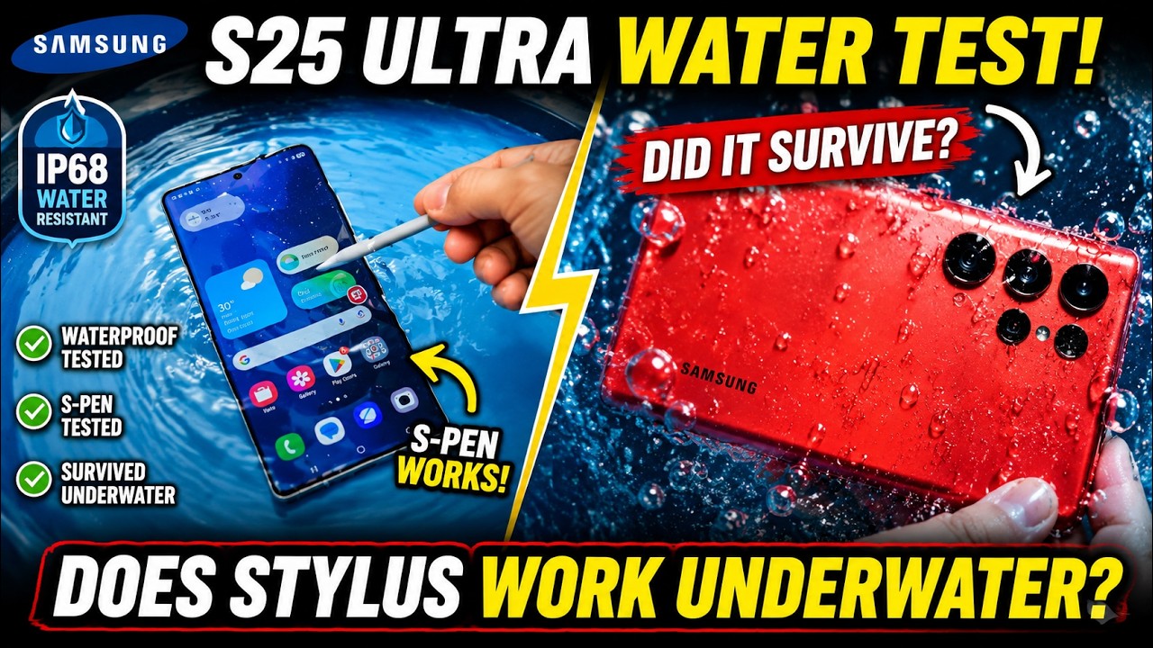 🧜🏻Samsung S25 Ultra Waterproof Ice Water Test in Energy Drink - Has the S-Pen Improved now