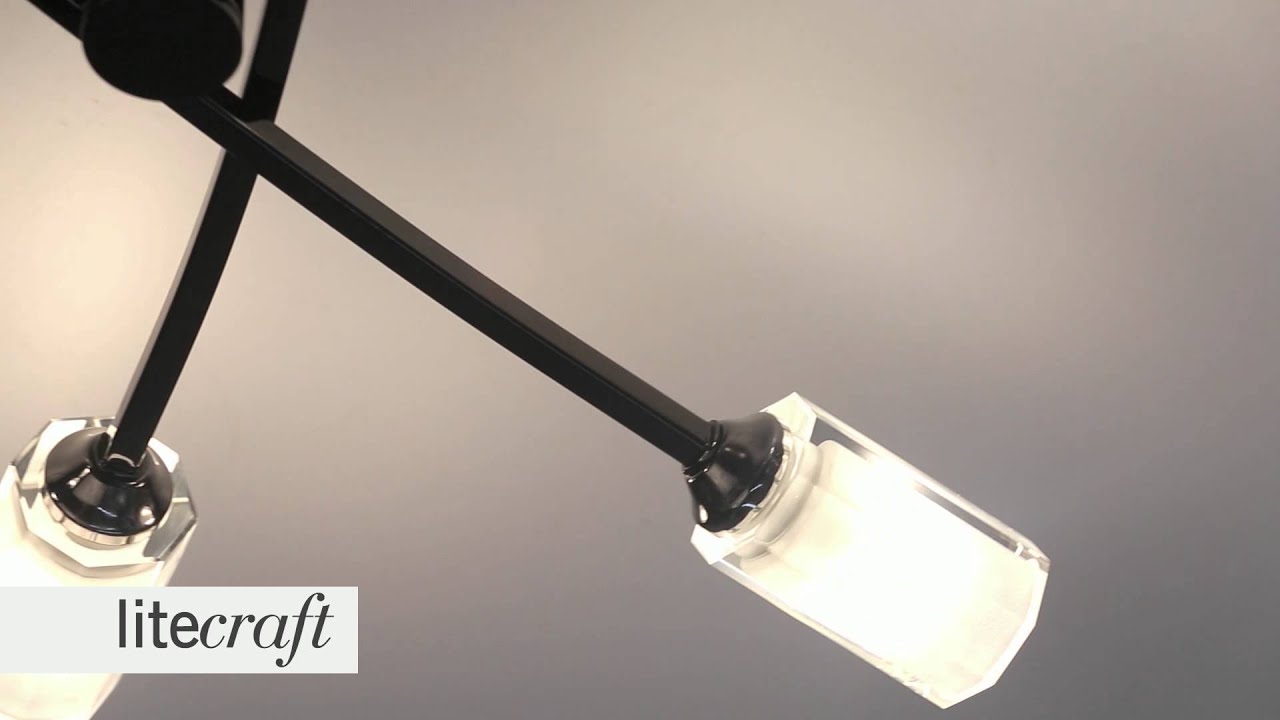 Octi 6 Light Black Chrome Ceiling Light | Litecraft - Lighting Your Home