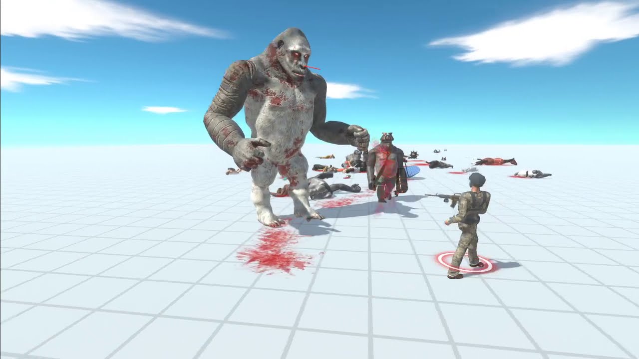 ANIMAL REVOLT ALL Mutant Premates Unit & King Kong VS All Humans Unit