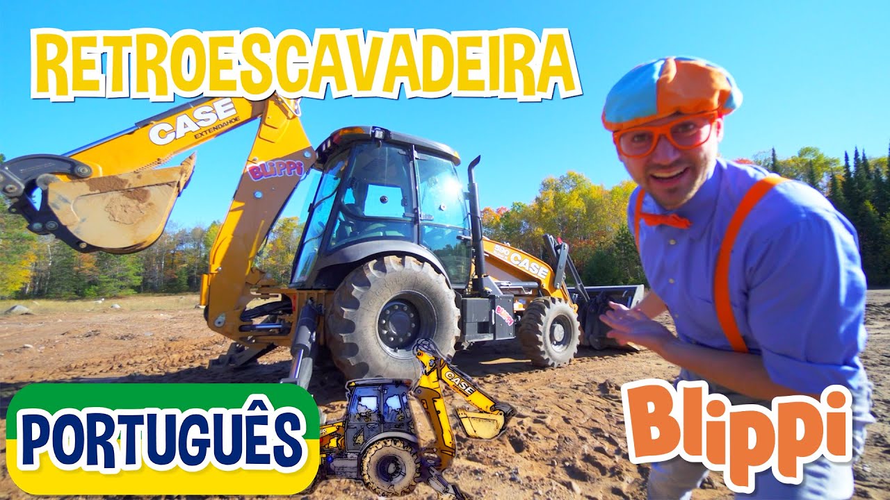 Blippi e a Retroescavadeira II | Vídeos Educativos para Crianças | As Aventuras de Blippi