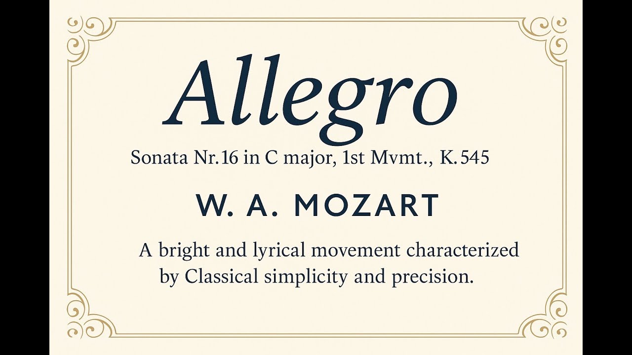 Allegro - Sonata Nr. 16 in C major (1st Mvmt), K545 — W. A. Mozart | Piano Sheet Music Tutorial