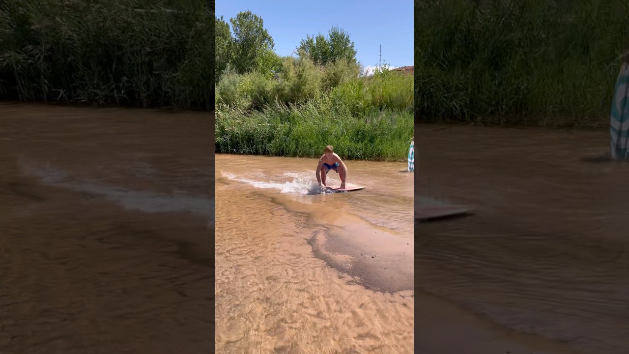 Skimboarding! What a ride! #flatlandskimboarding