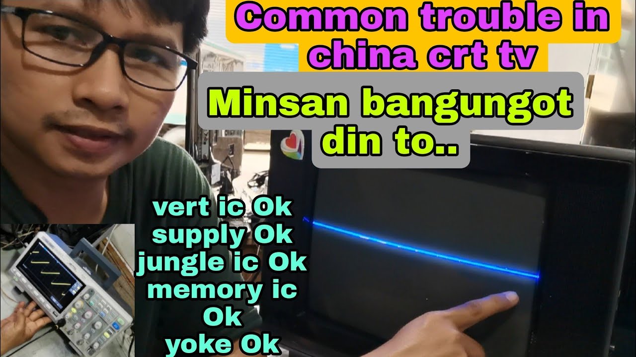 How to fix 1 hor line in china crt tv?Common problem but sometimes it's hard to fix