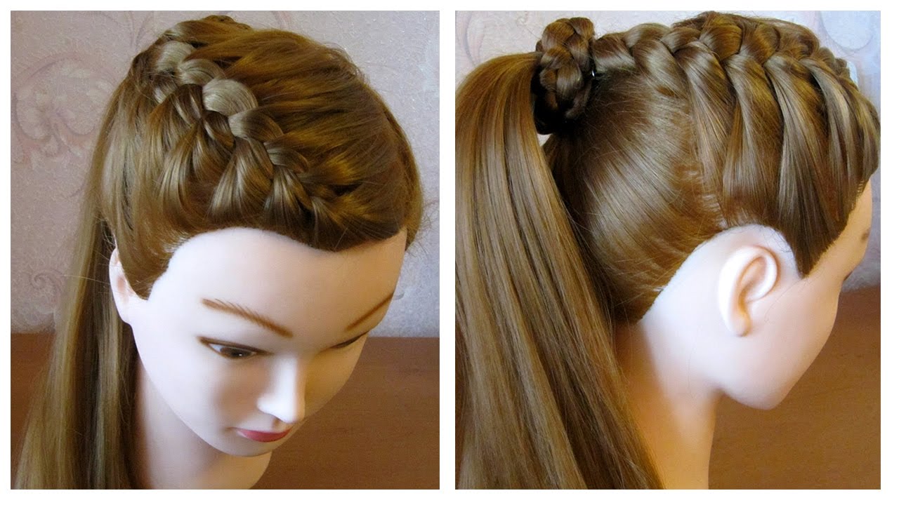 Tuto coiffure simple ✨ Queue de cheval tressée pour tous les jours✨ cheveux long/mi long
