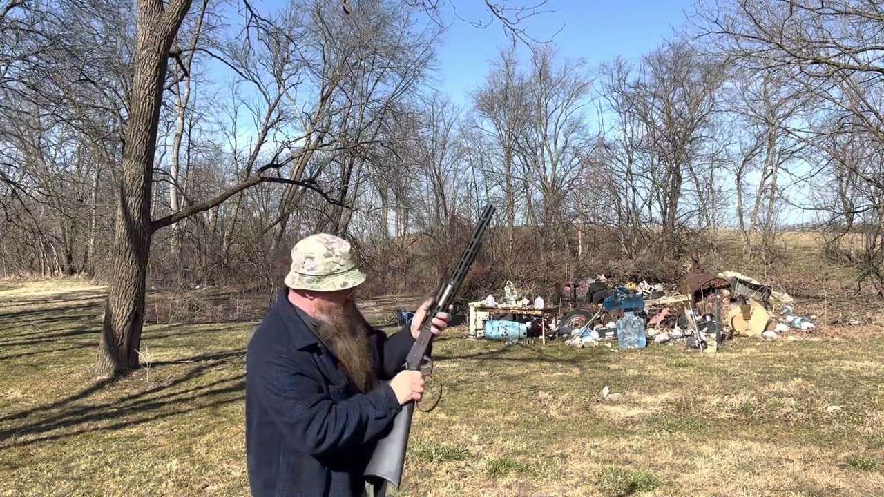 Citadel 410 lever action.￼ Redneck shooting and review.