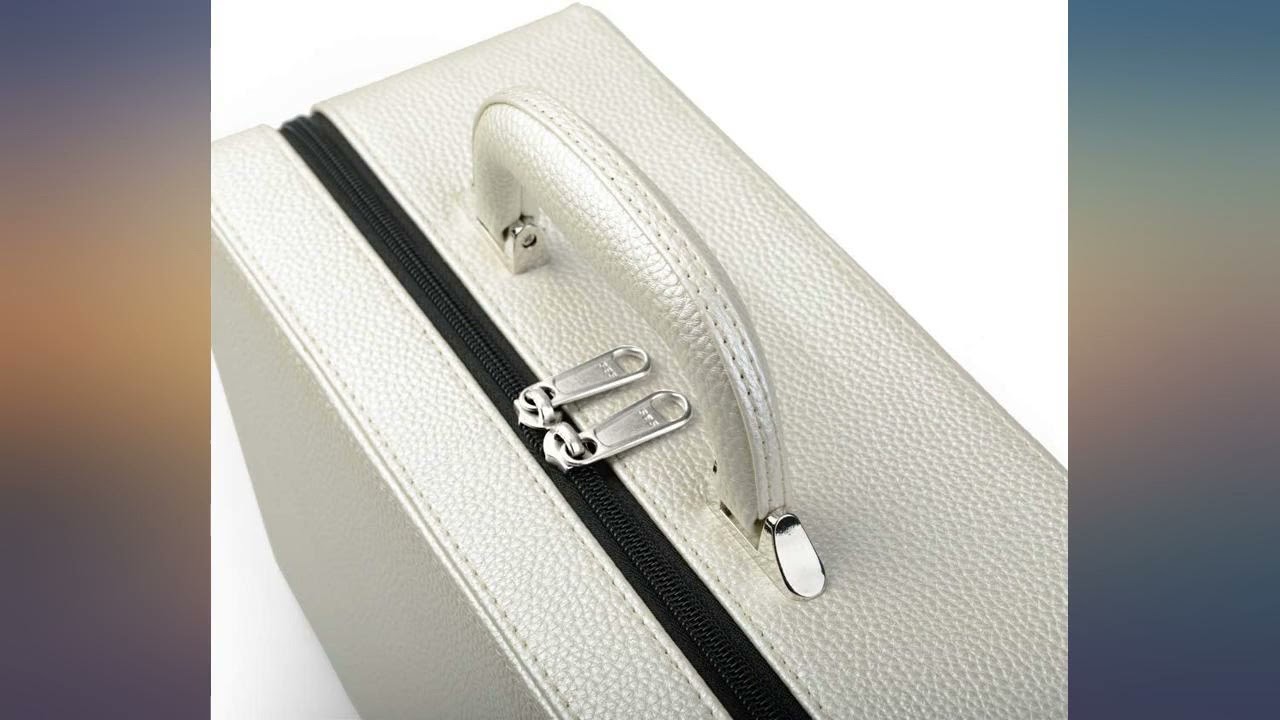 Oirlv Black Leather Jewelry Box Handmade Travel Jewelry Organizer Storage Case review