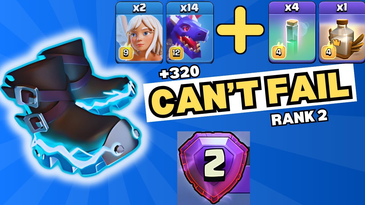 rank 2 global with a dragon army that can't fail - clash of clans