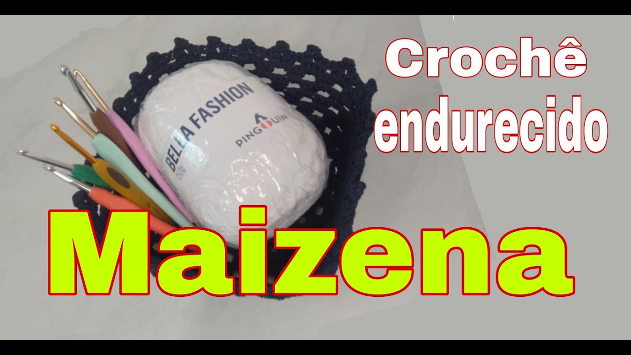 COMO ENDURECER O CROCHÊ ? termolina caseira, Diy fácil com maizena.