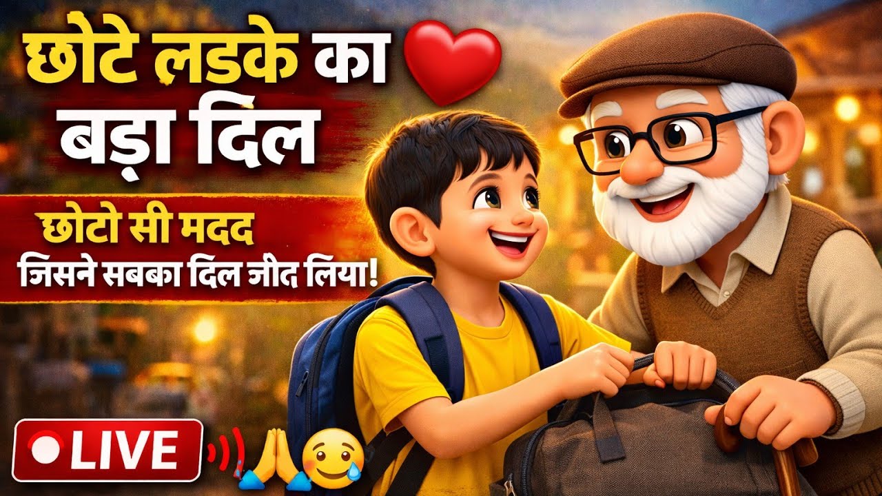 छोटे लड़के का बड़ा दिल ❤️ | छोटी सी मदद जिसने सबका दिल जीत लिया | Hindi Moral Story Live