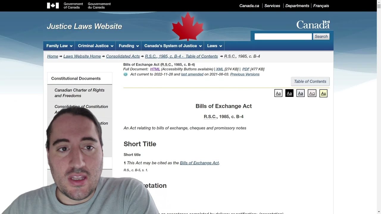 Reading The Bills of Exchange Act 1985 (Part 1)