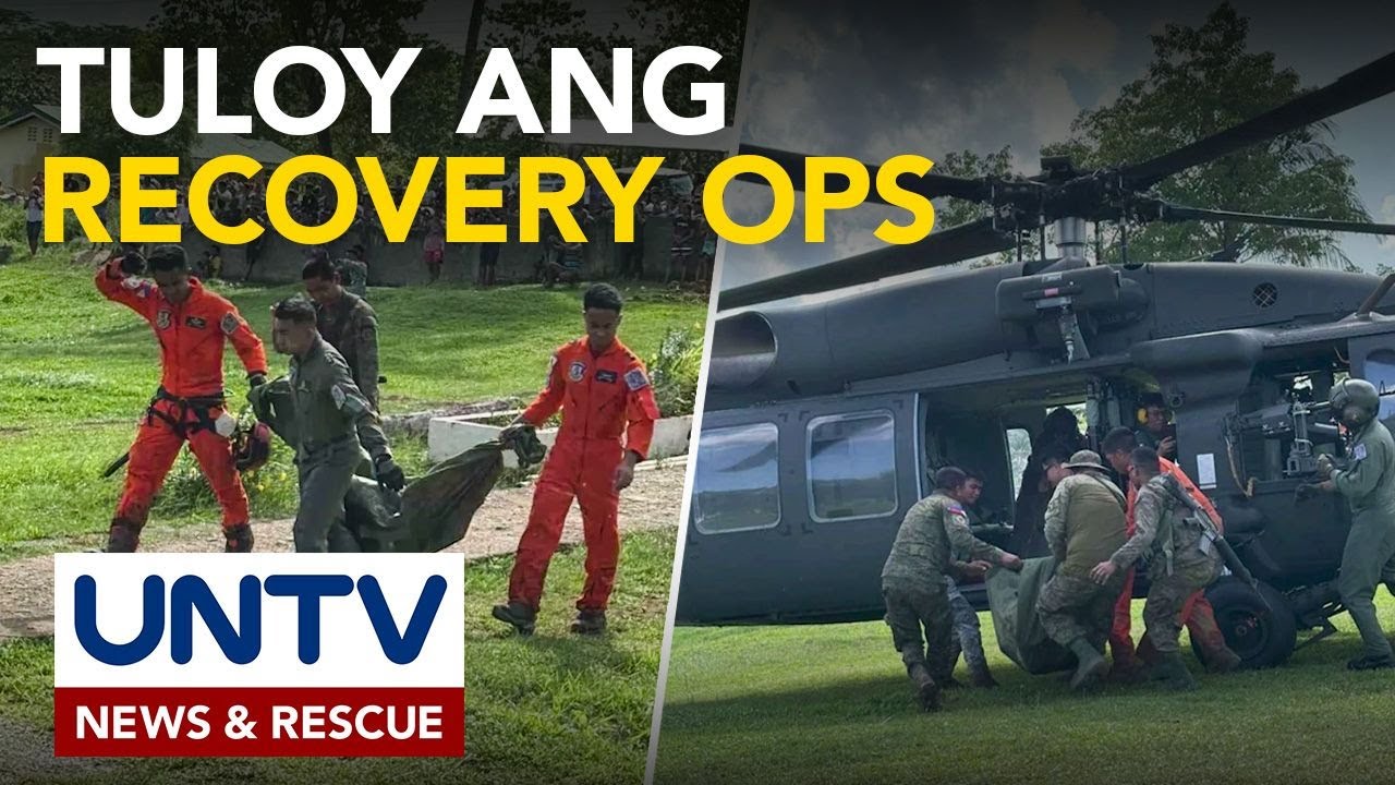 Recovery operation sa nasawing crew ng PAF helicopter sa Agusan del Sur, nagpapatuloy