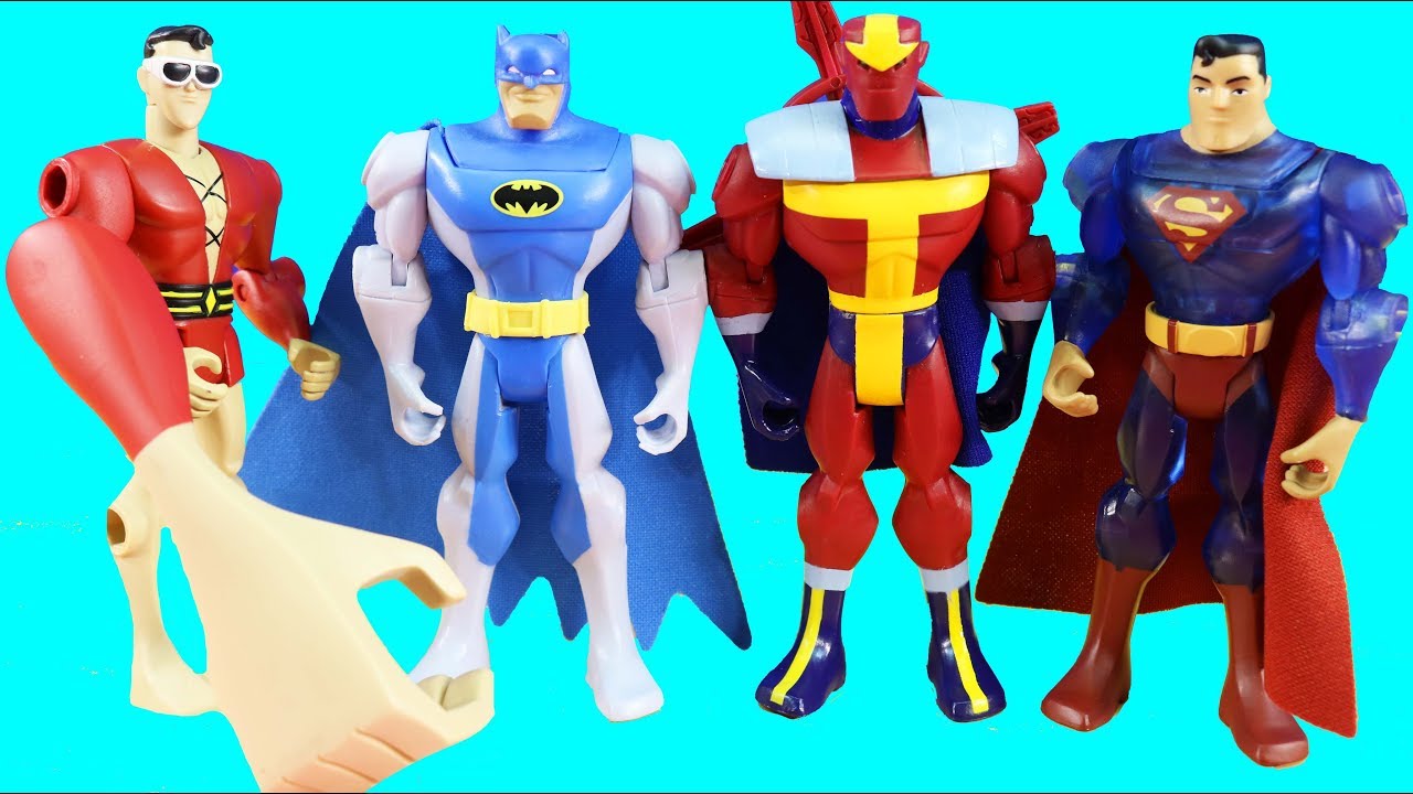 Batman | Red Tornado | Superman | Plastic Man | Battle Gorilla Grodd