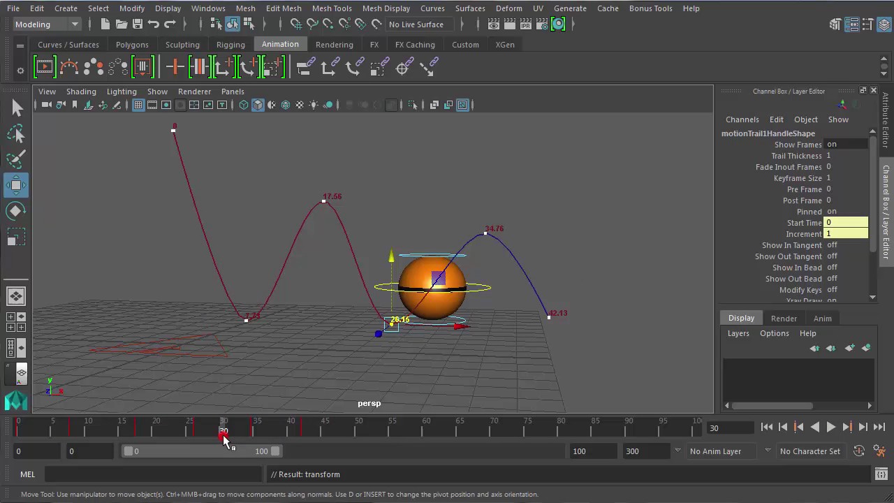 3D Bouncing Ball in Maya