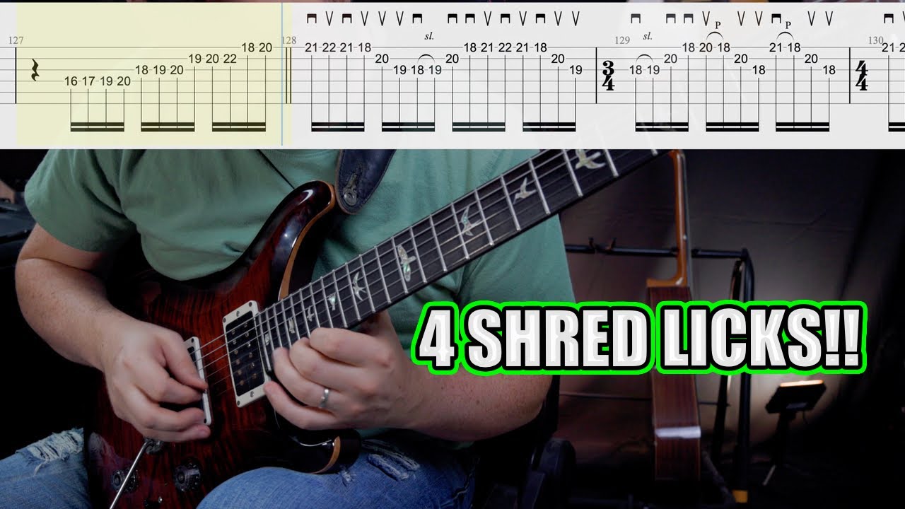 4 KILLER Prog Metal Shred Licks!!