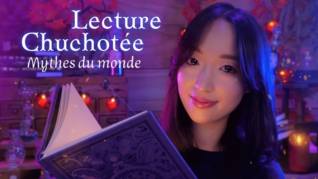 ASMR 📖 Lecture chuchotée d'un conte & un mythe + crépitements de cheminée 🔥🕯️